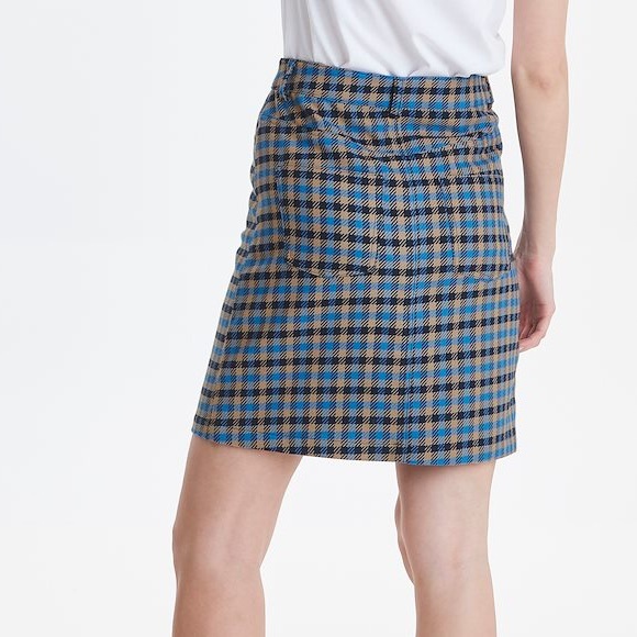 NWT ICHI Plaid Skirt - Picture 2 of 5